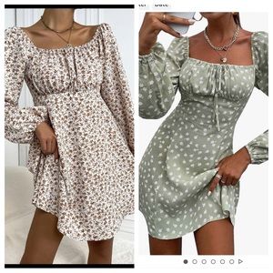 Two long sleeve dresses.